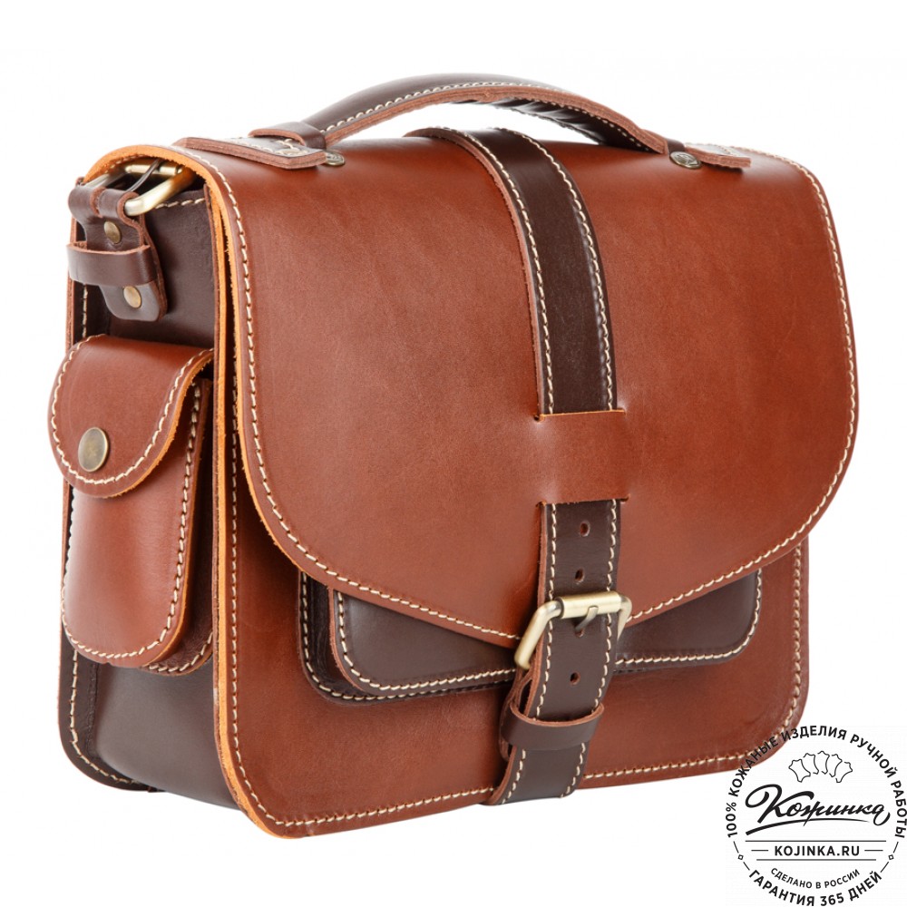 Кожаная  сумка "Виктория" (коричневая)